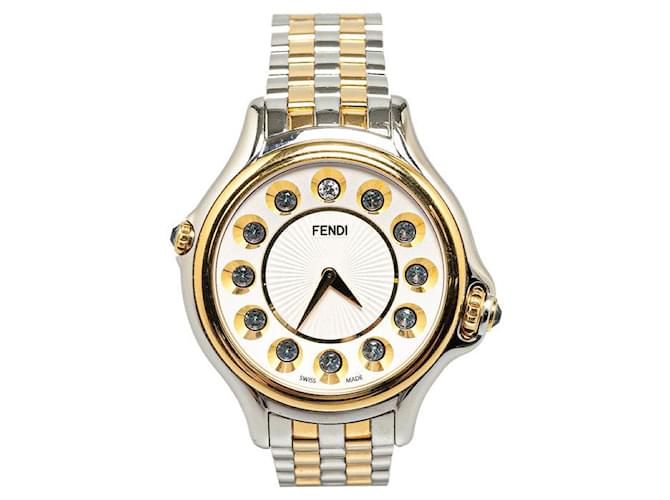 Fendi Crazy Carats Stainless Steel White Metal Joli