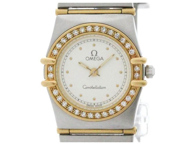 Omega Constellation Diamond 18K Gold Steel Watch ref.1502185 - Joli Closet
