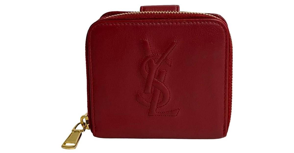 Yves Saint Laurent Bi-fold Coin purse Red 2024 Wallet