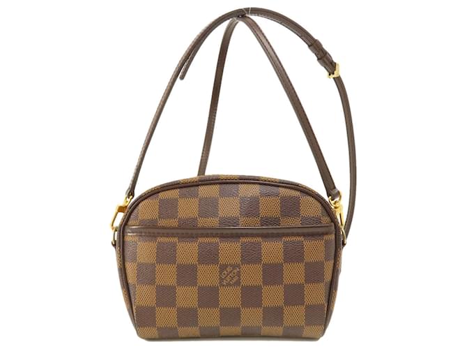 Louis Vuitton Damier Ebene Pochette Ipanema PM Shoulder Bag Brown