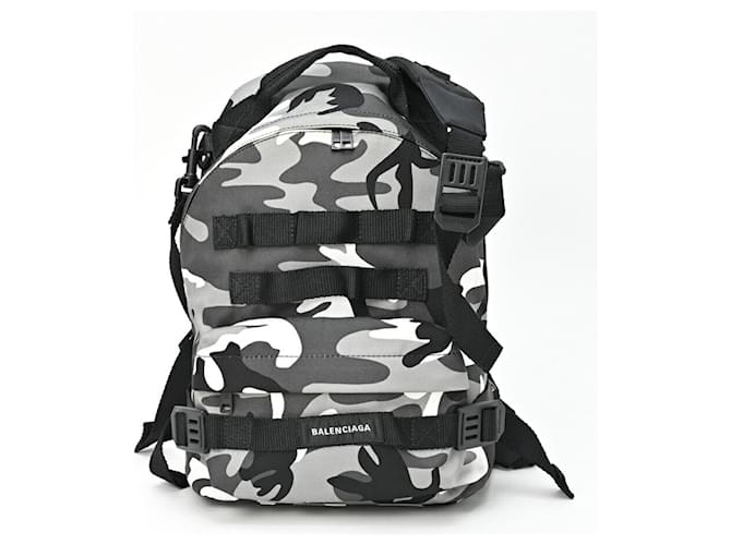 Everyday Balenciaga Army Multi-Carry Backpack Brown Nylon ref
