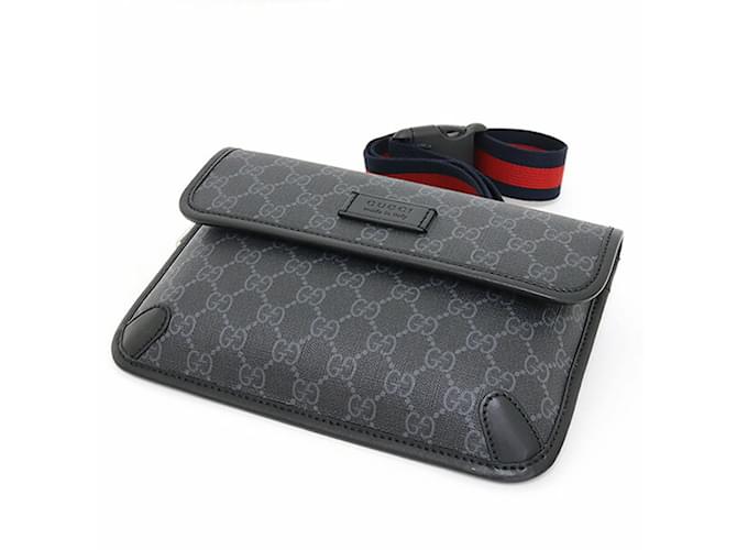 Gucci GG Supreme Belt Bag Brown Black Red Blue Leather Cloth
