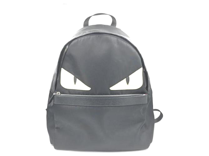 Fendi Bag Bugs Monster Backpack Black Leather Joli