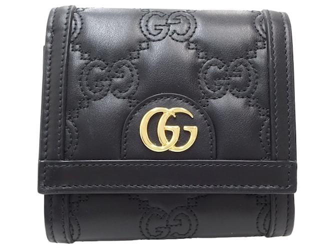 Gucci Bi-Fold Leather Wallet Black ref.1505554 - Joli Closet