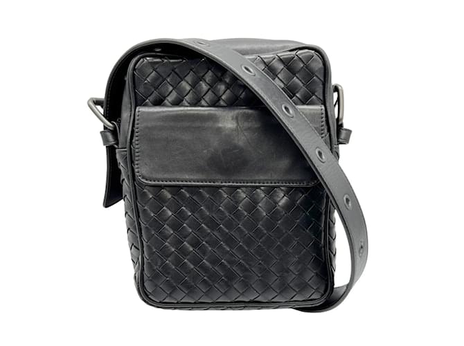 ショルダーバッグ BOTTEGA VENETA Men Shoulder Bags 817827V5AJ2 1002 Black Bottega Veneta Intrecciato Leather Shoulder Bag Black ref