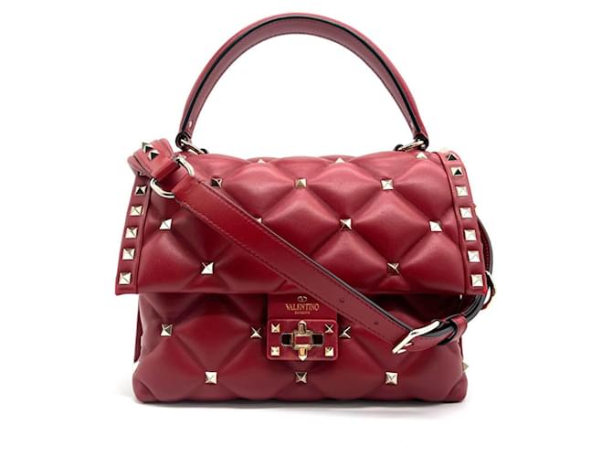 Valentino Garavani Red Leather Shoulder Bag Metal ref