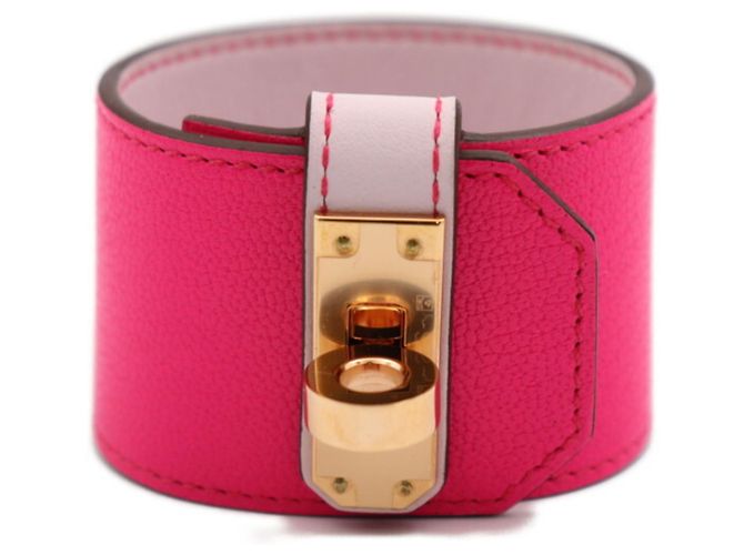 Hermès Hermes Kelly Twist GM Bracelet Pink Leather ref.1508530 - Joli ...