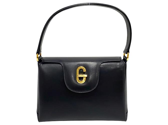 Gucci Vintage G Logo Leather Handbag Navy blue ref.JC1509126 (Sold