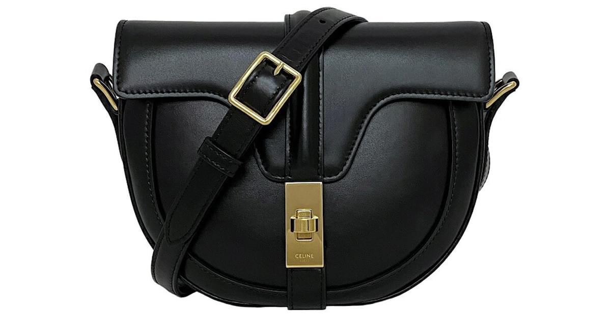 Celine Celine Black Gold Shoulder Bag Leather ref.1510548 Joli Closet