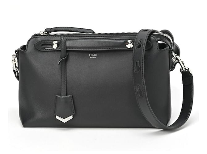 Fendi By The Way Medium Boston Bag Black Leather ref.JC1512026