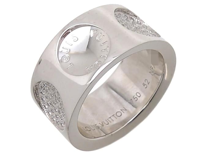 Bague Femme Louis Vuitton Grandberg Emplant Or blanc Blanc ref.1512781