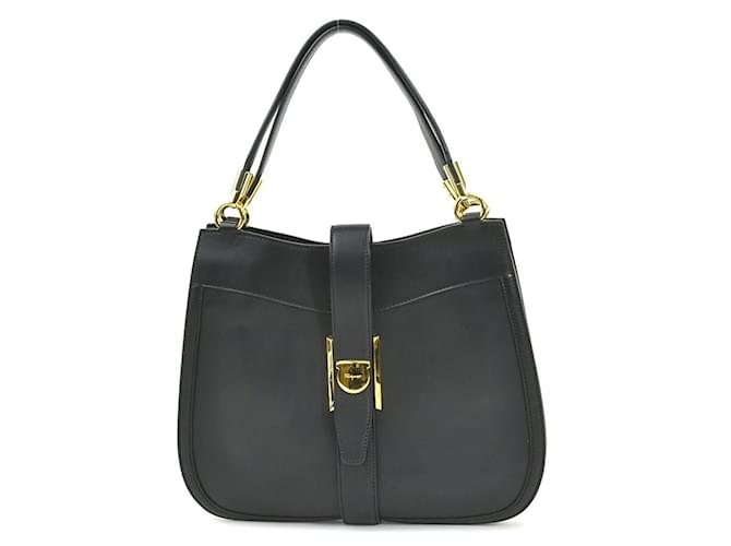 Salvatore Ferragamo Black Leather Shoulder Bag ref.JC1514519 (Sold