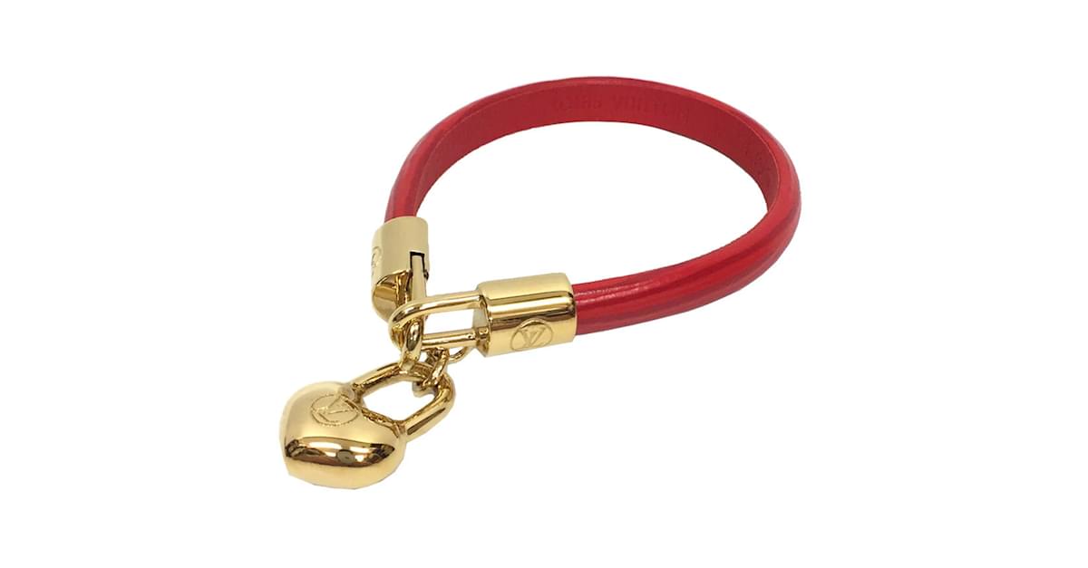 Louis Vuitton Red 2024 Epi Leather Bracelet