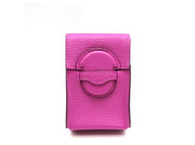 hermes cigarette case Lot Herms Hermes Pink Chevre Leather