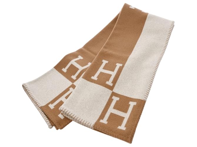 Hermès Hermes Avalon Plaid Scarf Cashmere Wool Joli