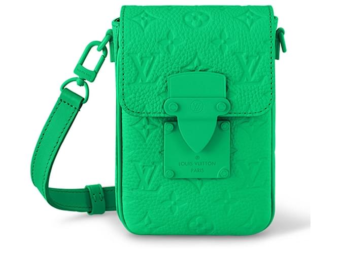 LOUIS VUITTON S-Lock Vertical wearable wallet Green Leather
