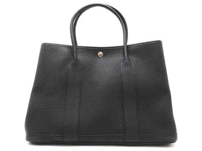 Hermès Hermes Garden 36 PM Handbag Black Leather ref.1523747 - Joli Closet