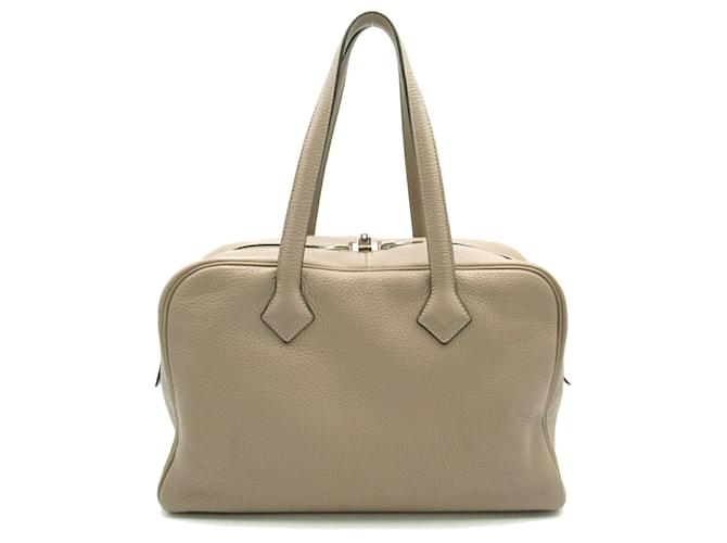 Hermès Hermes Victoria Fourre Tout 35 Handbag Brown Leather