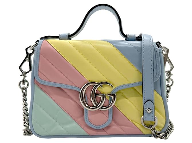Handbag Sac Gucci Pastel Multicolore Gucci GG Marmont Cuir