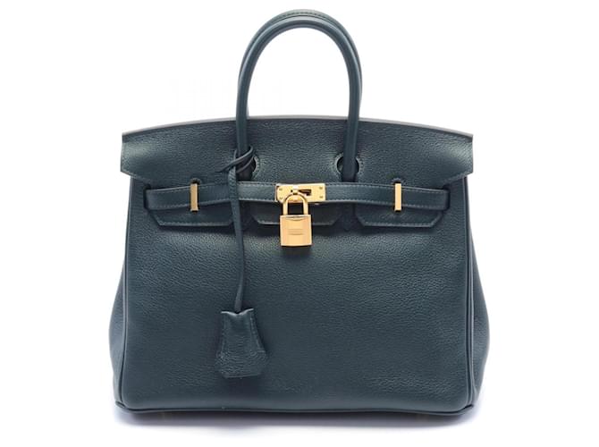 Hermès Hermes Birkin 25 Vert Rousseau Handbag Green Leather ref.1525314 ...