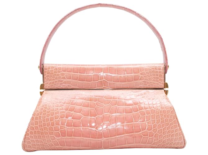 Pink Christian Dior 2008 Niloticus Crocodile Babe Compact Mirror