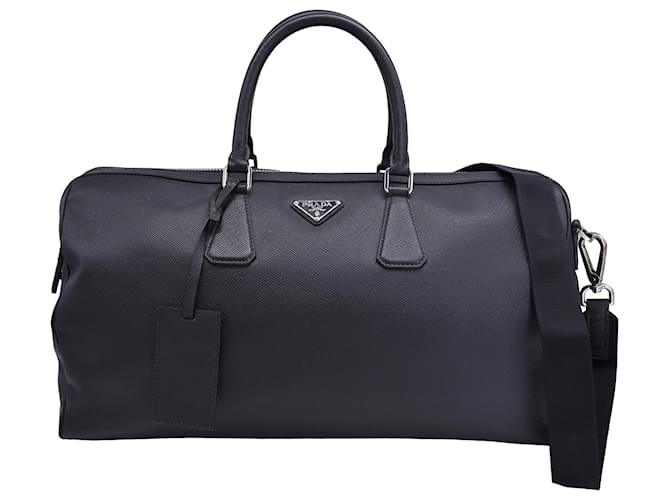 Prada Saffiano Travel Bag in Black Leather ref.1526777