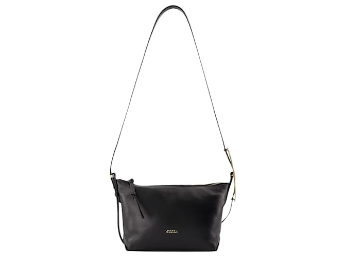 Leyden Mini Tasche Isabel Marant Leder Schwarz Lammfell ref