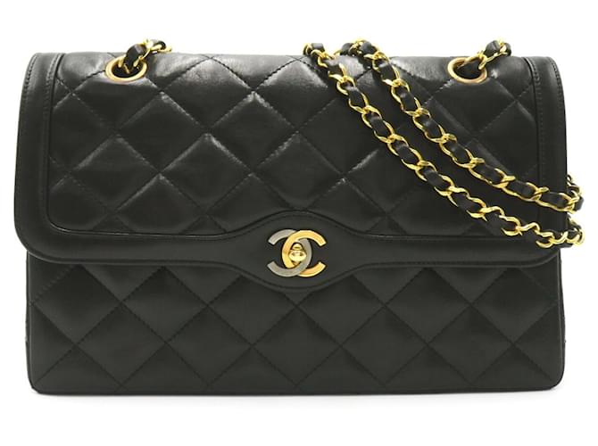 Chanel Paris Limited Edition Matelasse Chain Shoulder Bag Black