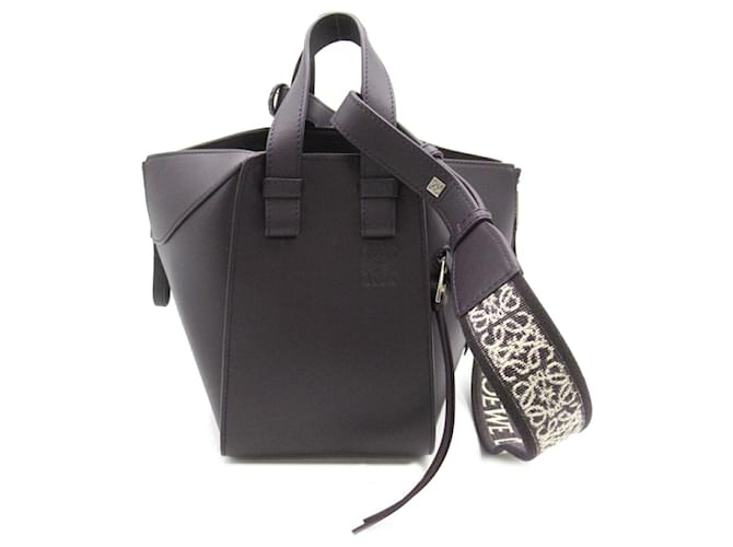 Loewe Hammock 2-Way Shoulder Bag Purple Leather ref.1538373 - Joli