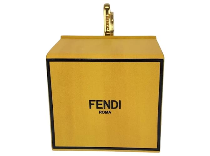 Fendi Leather Key Holder Box Key Charm Yellow ref.JC1542502 (Sold