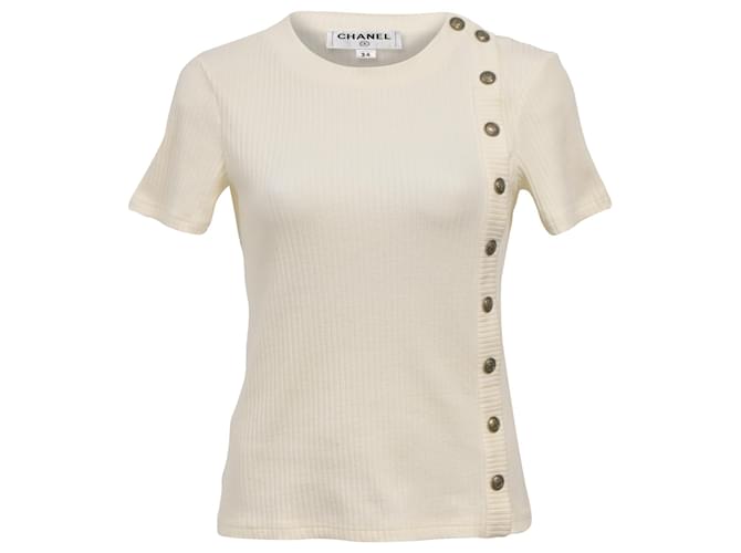 CHANEL 100% Authentic Vintage White Camellia's CC Cotton