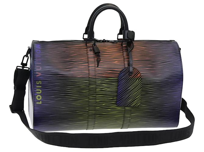 LOUIS VUITTON Epi XL Keepall Bandouliere 50 Boston Bag Black