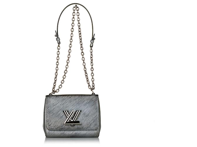 Silver Louis Vuitton Epi Twist Crossbody Bag Silvery Leather