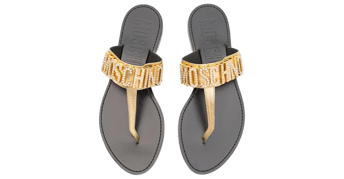 サンダル・ミュール Moschino SS25 Suede sandals (MA16254I1MME0 000) Suede sandals | Moschino