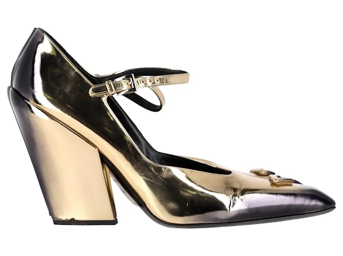 靴 PRADA SPORT maryjane driving shoes gold PRADA SPORT maryjane driving shoes gold - メルカリ