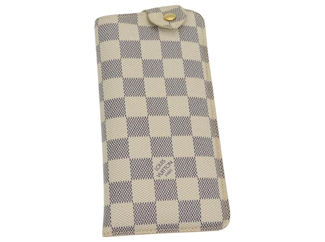 LOUIS VUITTON Damier Azur Etui Lunettes MM Glasses Case N60025 LV - Main Image