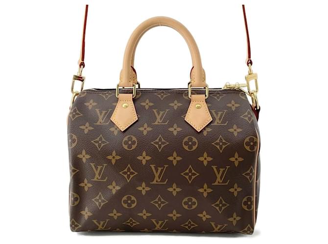 Louis Vuitton Monogram Speedy Bandouliere 25 Handbag Brown Patent