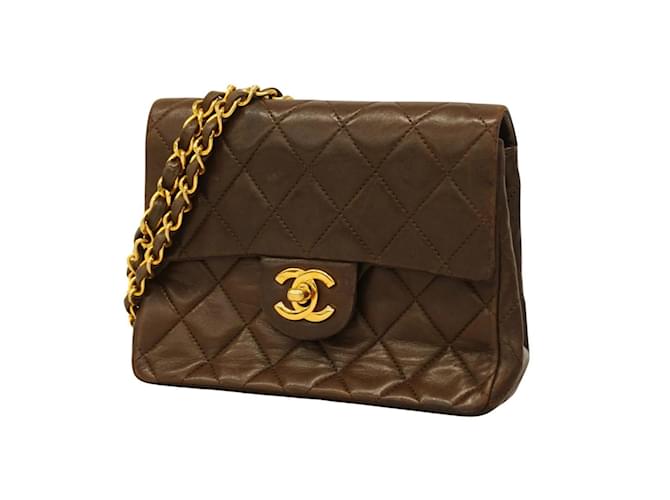 Chanel Brown Lambskin Shoulder Bag Leather ref.1574554 - Joli Closet