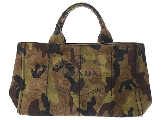 Prada Canapa Tote Camouflage Women's Canvas Bag Cloth ref.1574948