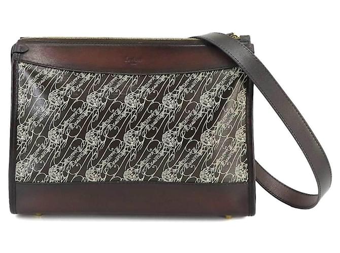 Berluti Musette Toile Marbeuf Shoulder Bag Dark brown
