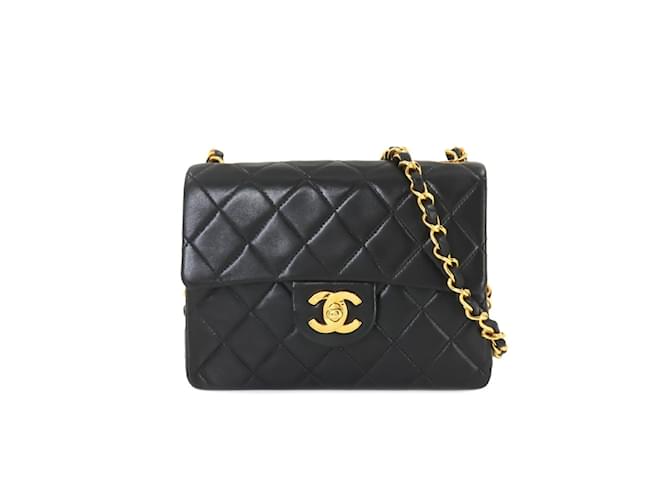 Chanel Paris New York Line Matelasse Carry Bag Nylon Black 12656726