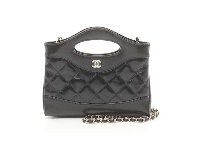 Chanel 31 Nano Shoulder Bag Black Leather ref.JC1581785 (Sold