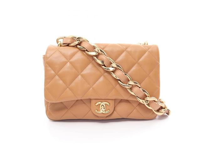 Chanel Matelasse Shoulder Bag Brown Leather ref.JC1582266 (Sold