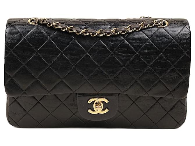 Chanel Classic Medium Double Flap Bag Black Leather ref.JC1582717