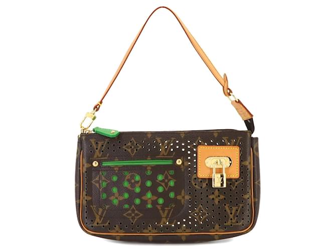 Louis Vuitton Monogram Perforated Pochette Accessory Handbag Light