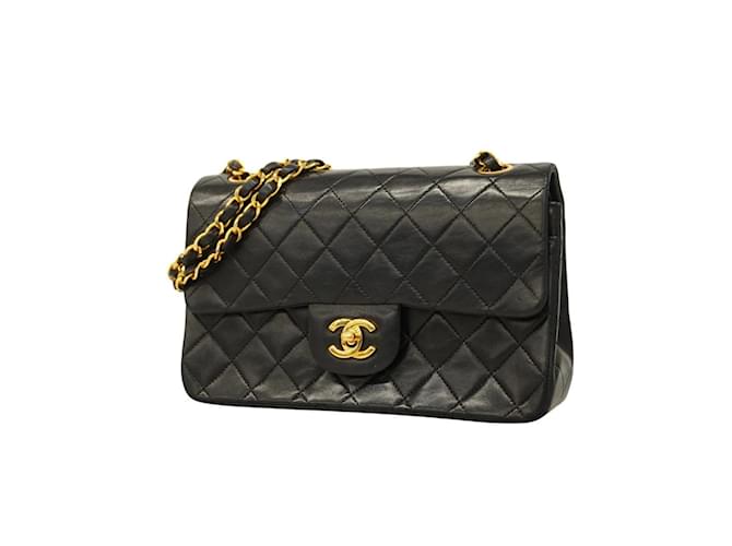 Chanel Black Lambskin Shoulder Bag Leather ref.JC1584748 (Sold