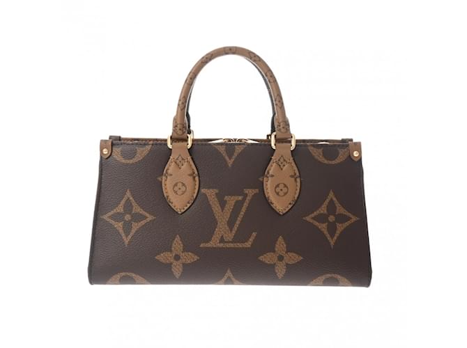 Louis Vuitton Monogram Reverse On the Go EW Shoulder Handbag Brown