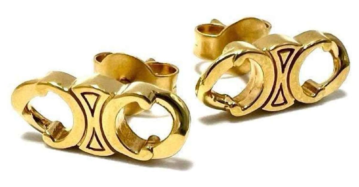 CELINE Triomphe Gourmette Studs Earrings ピアス 460BL6BRA 楽天市場】CELINE セリーヌ Triomphe Gourmette Studs Earrings