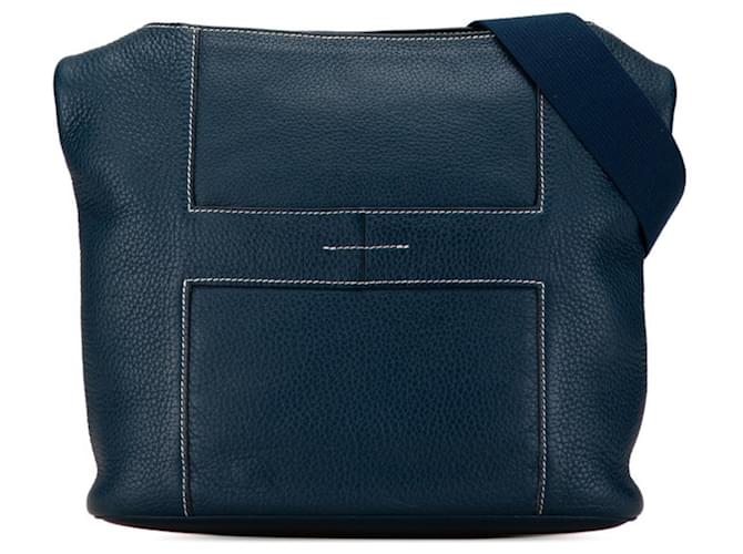 Hermès Hermes Good News PM Shoulder Bag in Navy Navy blue Leather