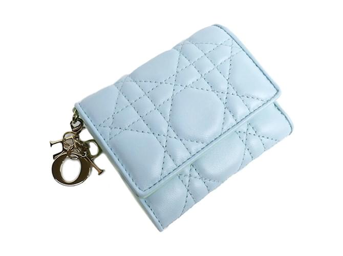Christian Dior Lady Cannage Lotus Wallet Leather ref.1599889